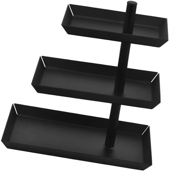 SDFGTstore Convenient 3 Layer Serving Stand and Platters Set Sturdy Metal Pastries and Dessert Storage Rack Snack Display Holder