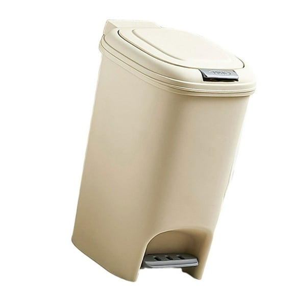 SDFGTstore Convenient 8L 10L 15L Waste Recycling Bin with Foot Pedal Press Mechanism Paper Basket Box for Household Use