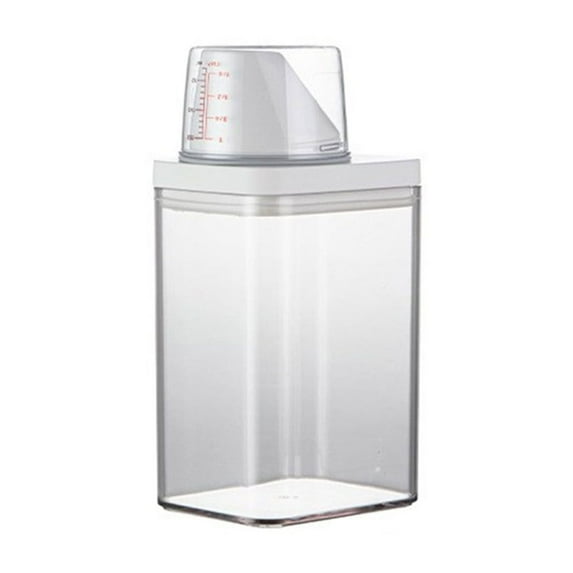 SDFGTstore Convenient Detergent Storage Box with Measuring Cup Unique Detergent Container