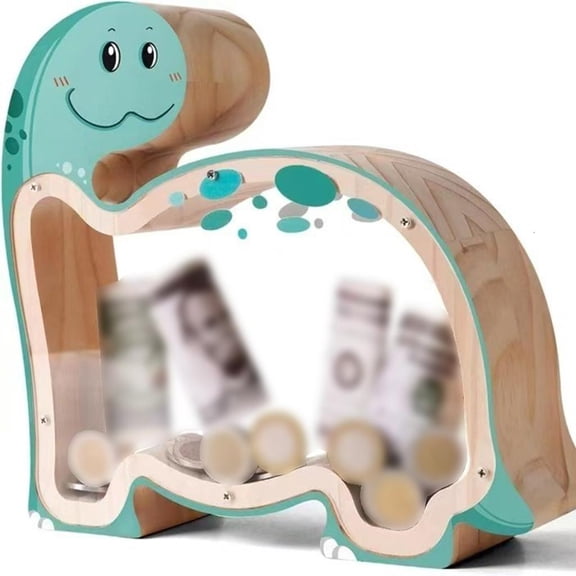 SDFGTstore Creative Wooden Dinosaur Savings Container for Kids - Perfect Coin Box Gift for Boys and Girls Birthdays