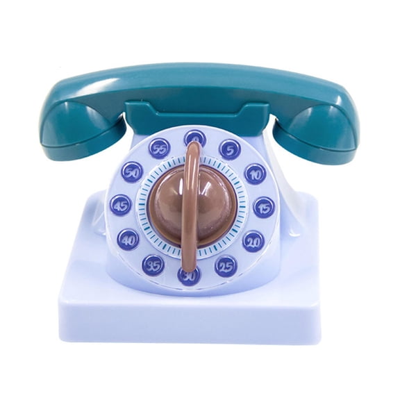 SDFGTstore Cute Cartoon Telephone Shaped Kitchen Timer Mechanical Wind up 60 Minute Manual