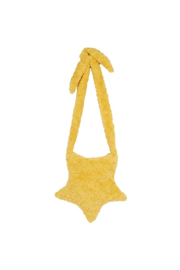 Cute Female Clutch Purse Handbags Messenger Bag Winter Faux Fur Cute Plush Star Shaped Crossbody Bag Women Shoulder Bags