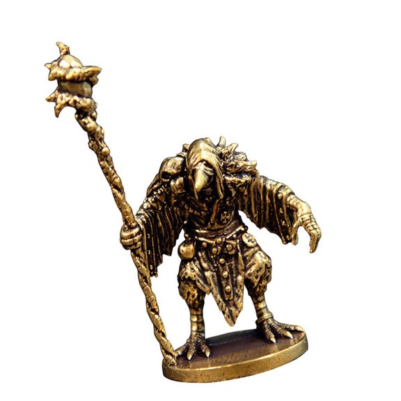 SDFGTstore Detailed Metal Wizard Sculpture Permanent Brass Craftsmanship Themed Party Display