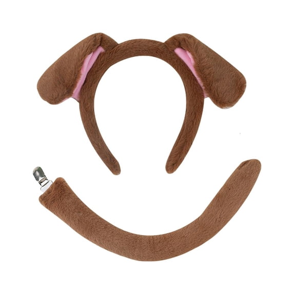 SDFGTstore Dog Costume Set Includes Headband Tail Nose Bowtie Skirt for Kid Dog Role Play Costume Set with Headband Tail Bowtie Nose Skirt