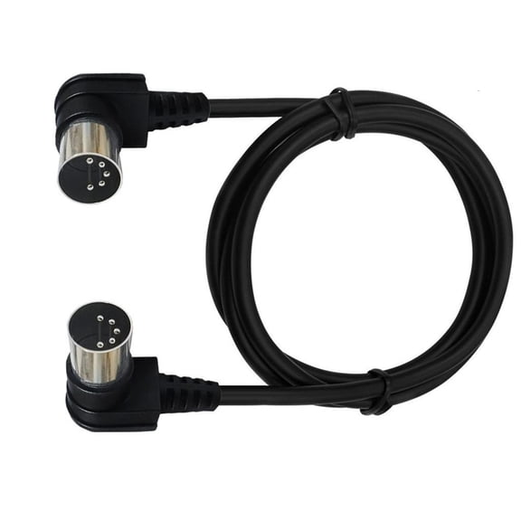 SDFGTstore Double 90 Degree Right Angled MIDI Cable DIN Plug Socket Audio Extension Cord