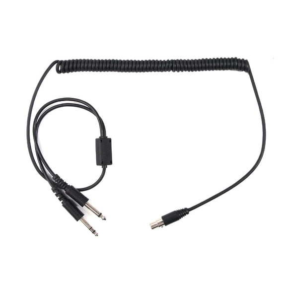 SDFGTstore Double-plug Cable Mono Cable Line Cord for Aviation Aircraft Headset Cable