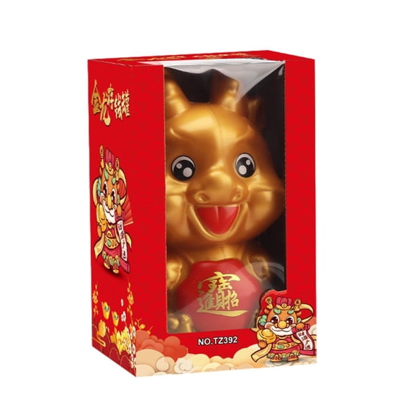 SDFGTstore Dragon Piggy Banks Desktop Decor Plastic Craft Coin Banks Jar for Adults Zodiac