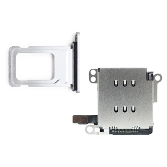 SDFGTstore Dual Sim Card Reader Flex Cable + Sim Card Tray Slot Holder Durable Ash Proof