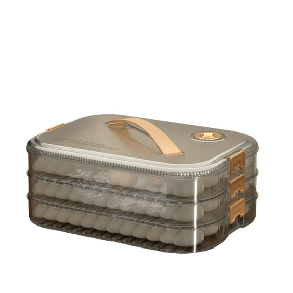 SDFGTstore Dumpling Storage Box with Lid Practical Food Organization Container Kitchenwares