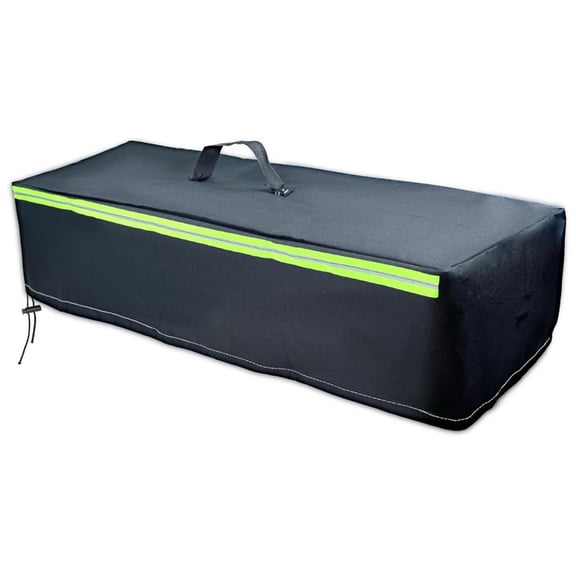 SDFGTstore Durable 28inch Fire Pit Cover Glowing In The Dark Safety Stripes Waterproof Oxford Fabric Windproof Fit For Outdoor Use