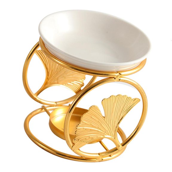 SDFGTstore Artistic Leaf Oil Burners Ceramic Aromatherapies Holder For Warm Environment