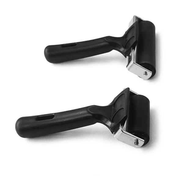 SDFGTstore Durable Rubber Rollers, Pack of 2 Hard Rubber Brayer Glues Roller for DIY