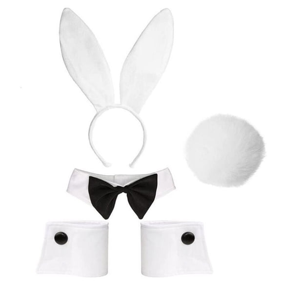 SDFGTstore Easter Rabbit Ears Headwear Hair Hoop Rabbit Ears Headbands Bowtie Tail