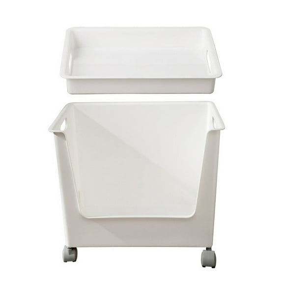 SDFGTstore Easy Move Rolling Storage Container Space Efficient Storage Cart with Wheels Practical Home Organization Container