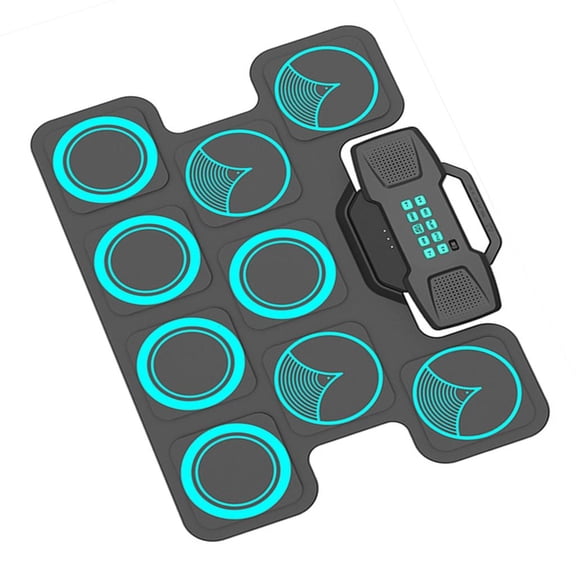 SDFGTstore Electric Drum Set, 9 Drum Practice Pad Electronic Drum with Built in Speaker