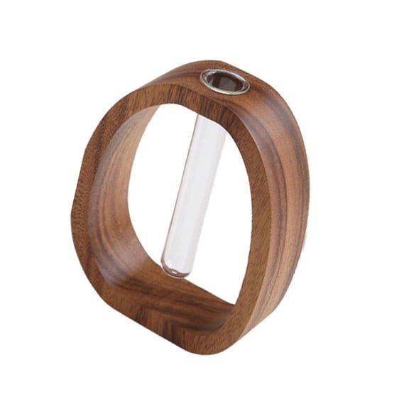 SDFGTstore Elegant Handmade Walnut Vase Ideal For Living Room Or Office Indoor Plant Holder
