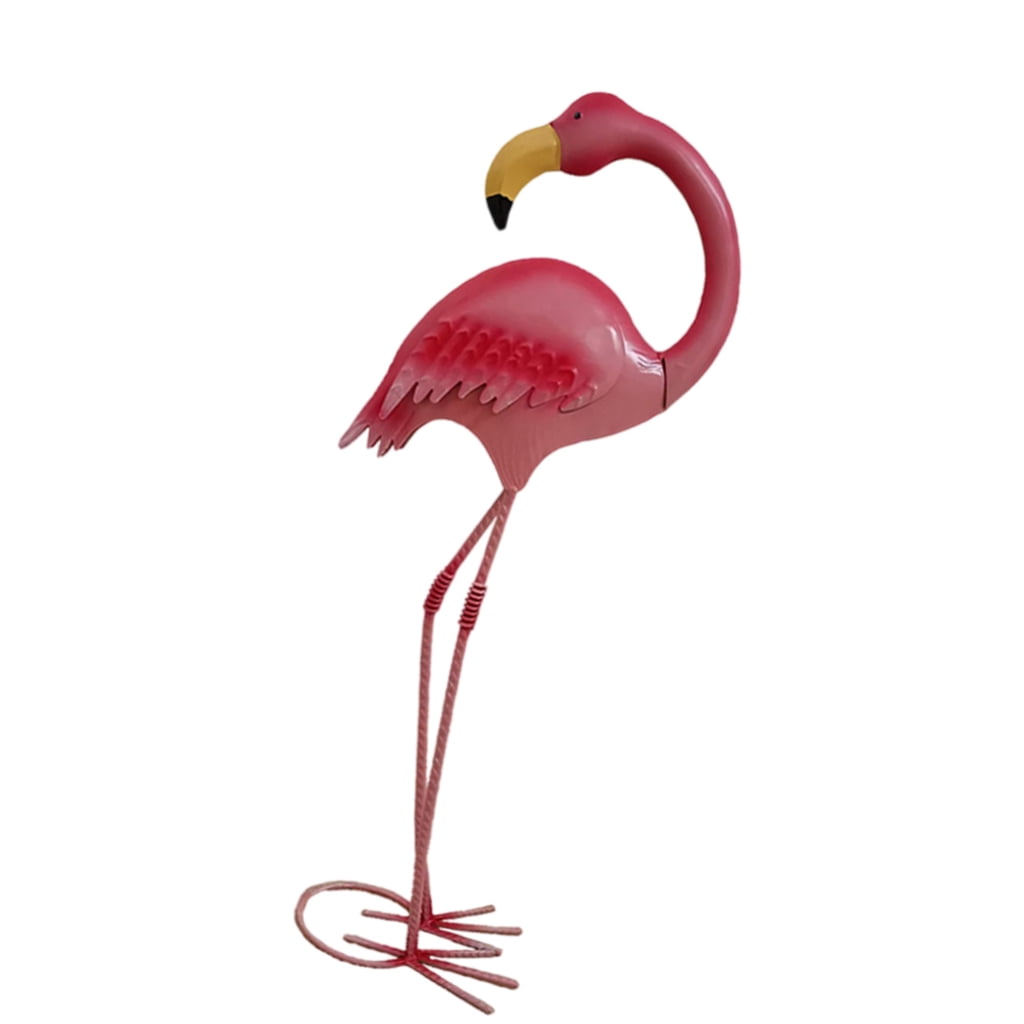SDFGTstore Elegant Iron Flamingo Sculpture Statue For Outdoor Garden Yard Art Decoration