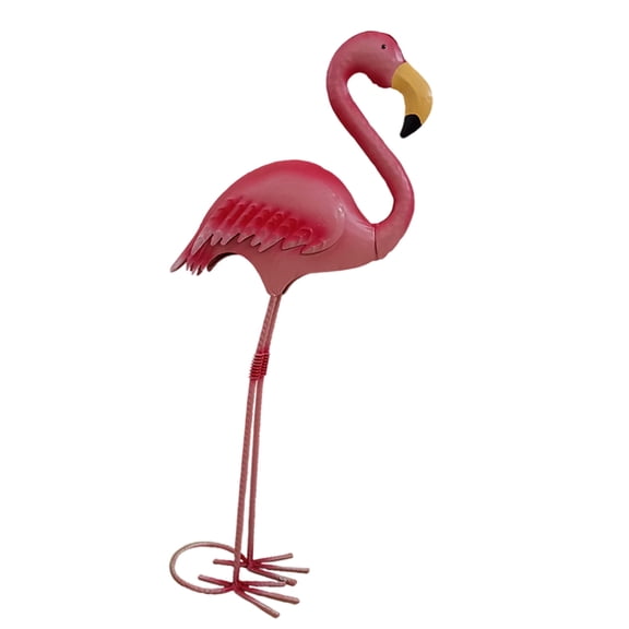 SDFGTstore Elegant Iron Flamingo Sculpture Statue For Outdoor Garden Yard Art Decoration
