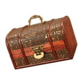 thumbnail image 1 of SDFGTstore European Carved Wood Jewelry Box with Lock Antique Display Chest Storage Case, 1 of 9