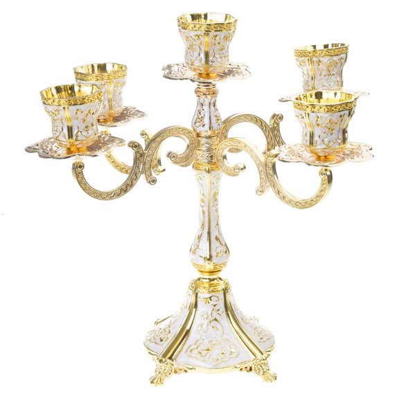 SDFGTstore Exquisites European Metal Candle Holder Creative Candle Cup Luxurious Holder