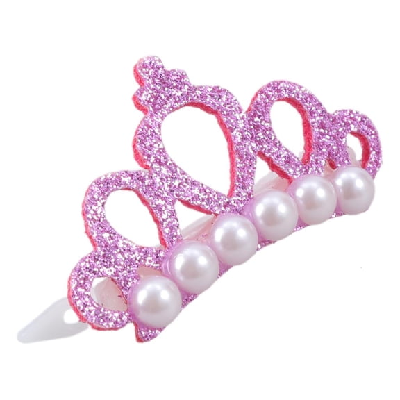 SDFGTstore Fashion Dog Hair Clip Pet Puppy for Cat Hairpins Grooming Faux Pearl Crown Hairgrip Photography Props Headdress for Head Decoration