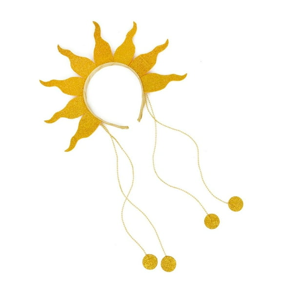 SDFGTstore Fire Headband Party Rave Hair Accessories Glitter Sun Headband Flame Headband Costume Headwear Gift