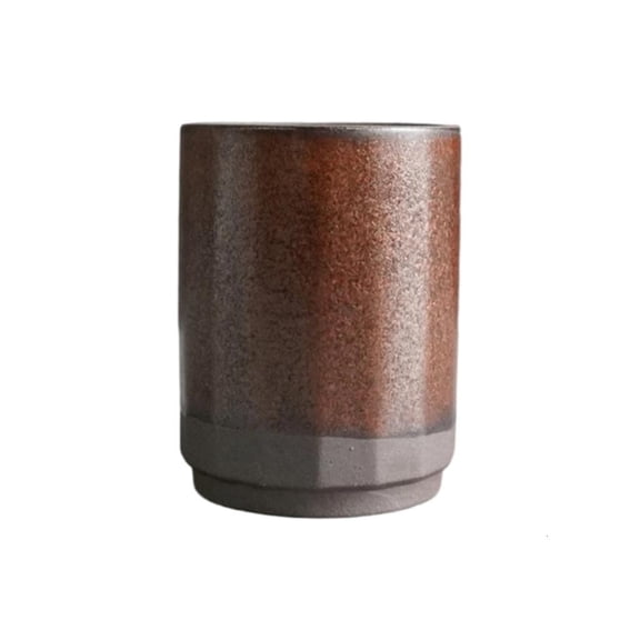 SDFGTstore Fired Clay Drinking Cup 220ml Functional For Hot Beverages Natural Glazed Variation