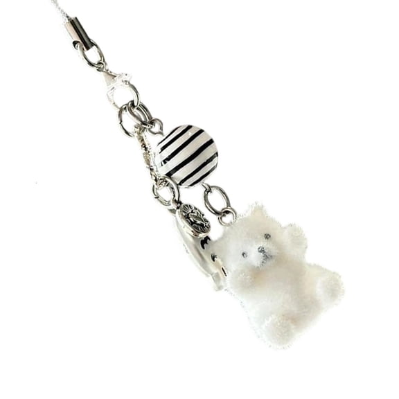 SDFGTstore Flocking Cartoon Pattern Phone Chain Pendant Gift for Girl Fashionable Mobile Phone Straps Cellphone Case Lanyard