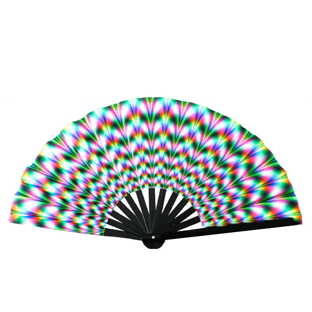 SDFGTstore Fluorescent Bamboos Raves Fan Foldable Design Perfect for ...