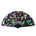 thumbnail image 1 of SDFGTstore Fluorescent Bamboos Raves Fan Foldable Design Perfect for Event Nightclubs, 1 of 14