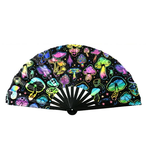 SDFGTstore Fluorescent Bamboos Raves Fan Foldable Design Perfect for Event Nightclubs