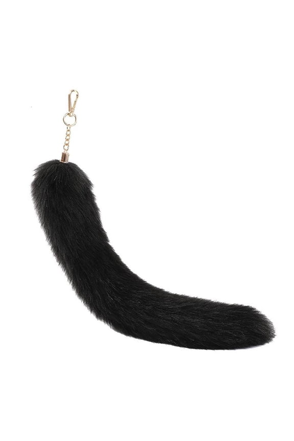 Foxes Tail Keychain Cosplays Toy Handbag Accessorise Bag Keyring Hook Pendant Tail Keychain Faux Furs Tail Pendant Long Tail Pendant Keyring