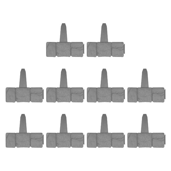 SDFGTstore 5/10/20Pcs Landscape Edging Border Garden Edging Border Plastic Stone Effect