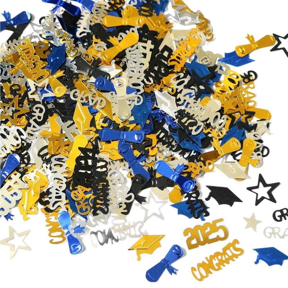 SDFGTstore Graduation Confetti Glittering Gold Black Blue Biodegradable Party Decoration