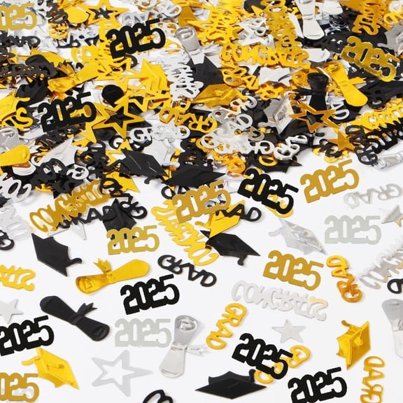 SDFGTstore Graduation Confetti Glittering Gold Black Blue Biodegradable Party Decoration
