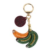 SDFGTstore Hand Stitched Leather Key Holder Fun Banana Shape Keyring Pendant Hanging Charm Fashionable Accessory Gift