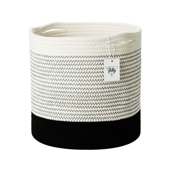 SDFGTstore Hand Woven Straw Planter Basket Indoor Outdoor Storage Flowerpot Plant Container