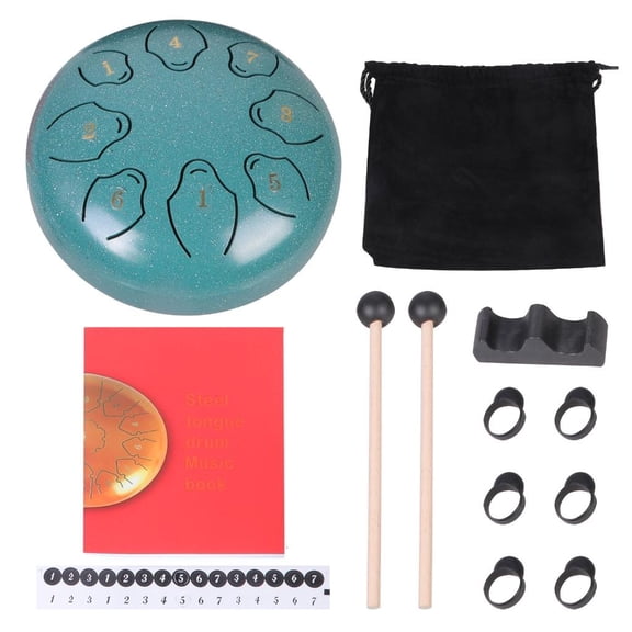 SDFGTstore Handpan Drum 6 Inch Size Featuring 11 Musical Notes For Yoga Practice And Meditation Made Of Durable Steel User Friendly