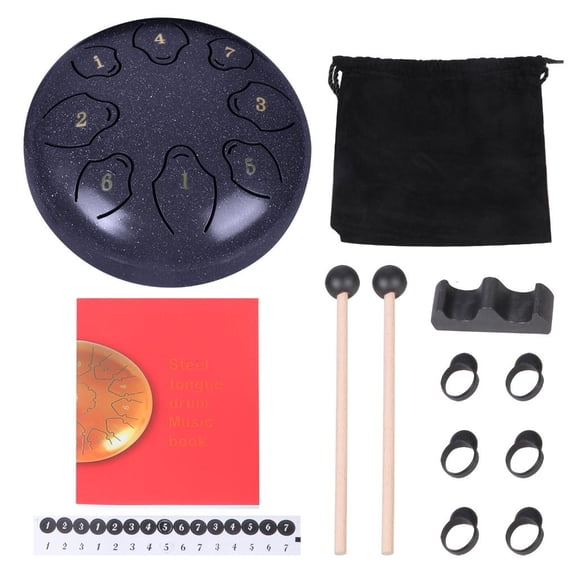 SDFGTstore Handpan Drum 6 Inch Size Featuring 11 Musical Notes For Yoga Practice And Meditation Made Of Durable Steel User Friendly