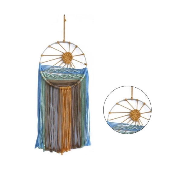 SDFGTstore Handwoven Cotton Sun Tapestry Artistic Wall Decorations Handcrafts Art