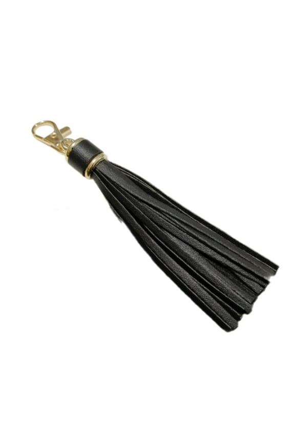 Handy PU Leather Tassels Keychain Pendant With Metal Rings For Secure Attachment