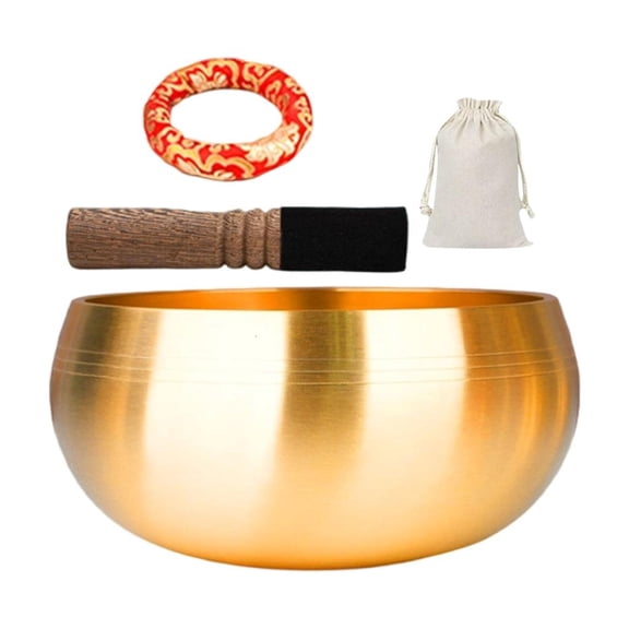 SDFGTstore Harmonious Handcrafted Brass Singing Bowl Complete Kits Perfect For Spiritual Healing Relaxation