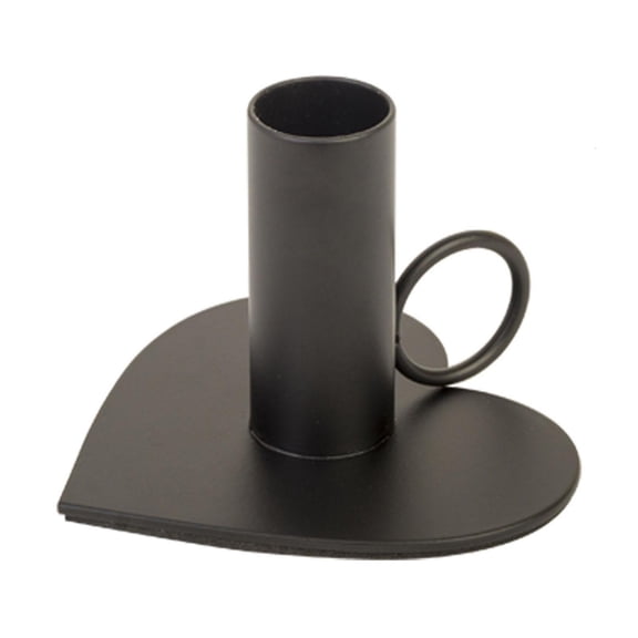 SDFGTstore Heart Shaped Candlestick Stand Wrought Iron Candle Holder for Taper Candle Decor