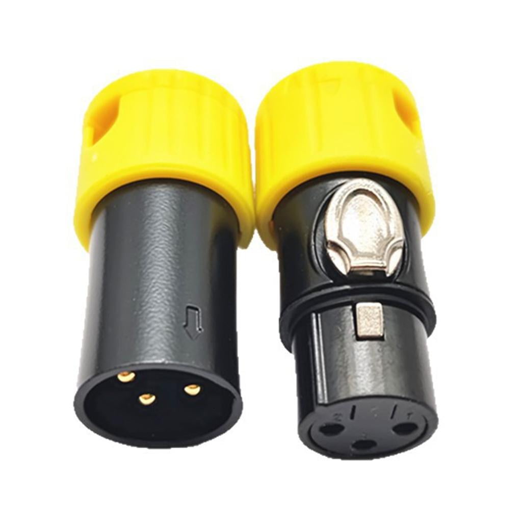 SDFGTstore Heavy Duty 3Pin Microphone Male Female Plug Shockproof ...