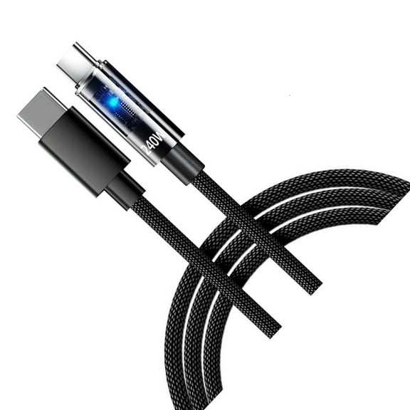 SDFGTstore High Power 240W USB C To USB C Data Cable Rapid Charging Double Port Safety Chip Nylon Braided for Multiple Devices