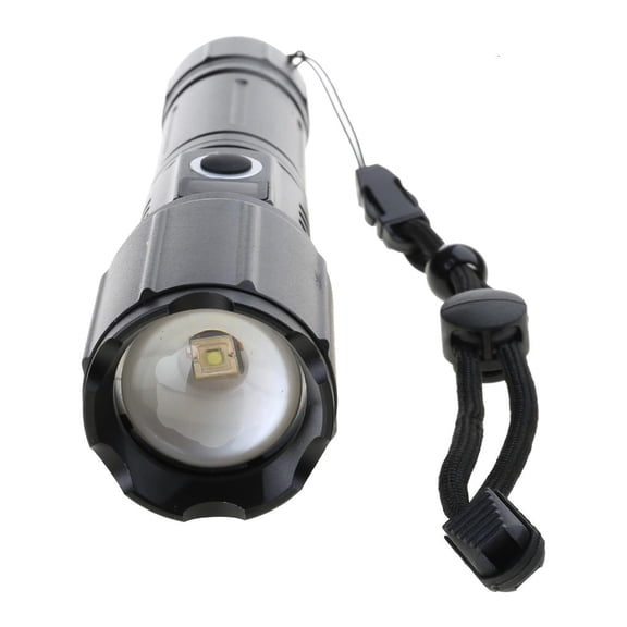 SDFGTstore Multifunctional 15W Aluminum Alloy LED USB Charging Telescopic Zoom Emergency Power Bank Strong Light Flashlight