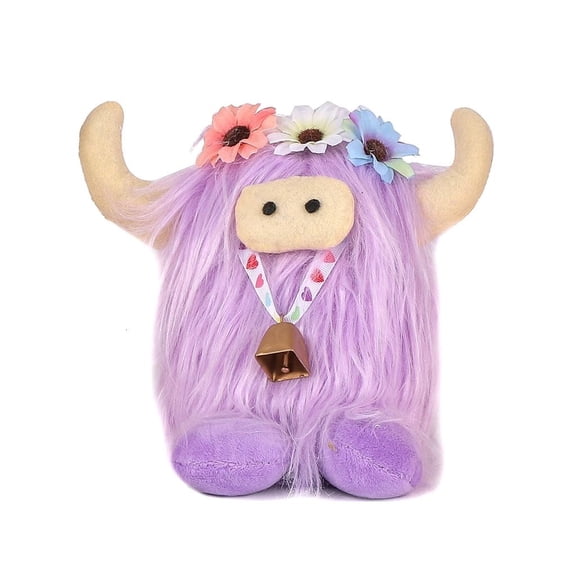 SDFGTstore Highland-Cows Long-haired Bull Soft Stuffed Old-Scalper Doll For-Kids Boys Girls