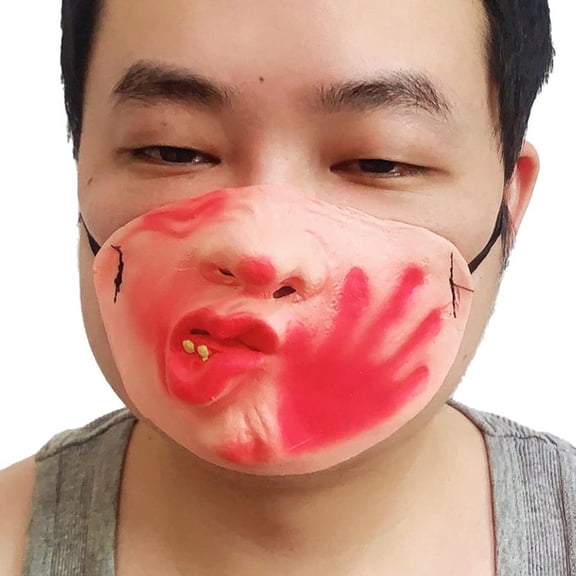 SDFGTstore Horror Pig Novelty Funny Dog Mouth Latex Half Face for Costume Party Props Gift Half Face Funny Novelty Latex Horror Clown Prank Toys for Performances Carnivals