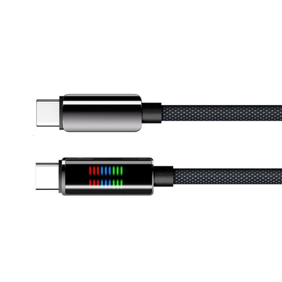SDFGTstore Intelligent LED Display USB C Charging Cable Line 240W Zinc Alloy Construction