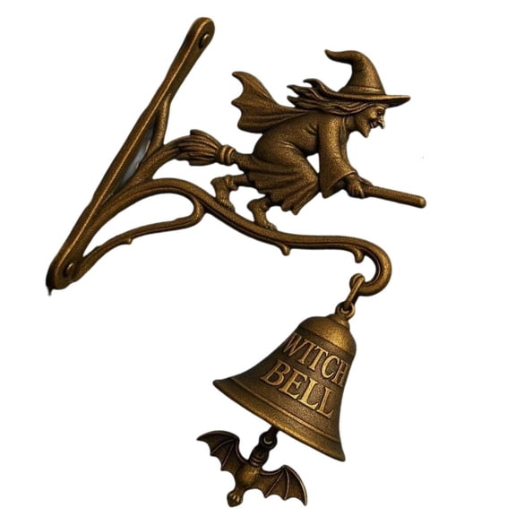 SDFGTstore Interactives Witches Brooms Potions Doorbell with Auto Sound Light Metal Decoration Magics Doorbell Motion Sensorings Activated Witches Brooms Potions Outdoor Metal Art